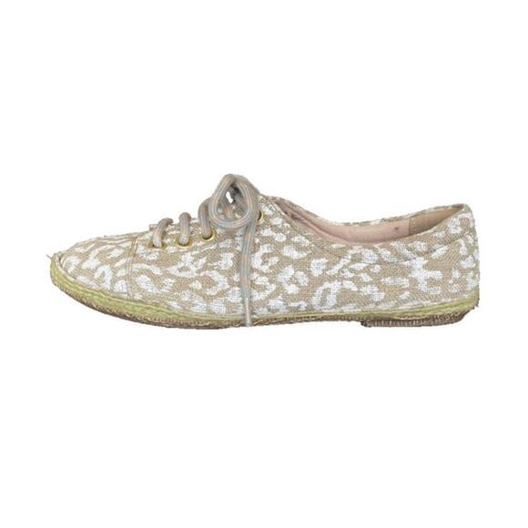 Clarks Leopard Print Canvas Lace Up Espadrilles Loafers Sneakers Shoes Women's 9 - Picture 2 of 8